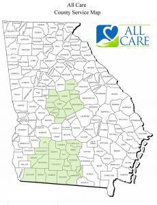 All Care In-Home Care Service Map