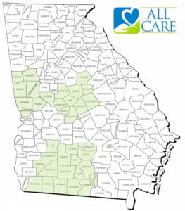 All Care Service County Map